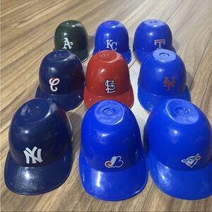 Vintage 1979- Mid 80s Dairy Queen Laich MLB 5" Mini Helmet, 9 In Total